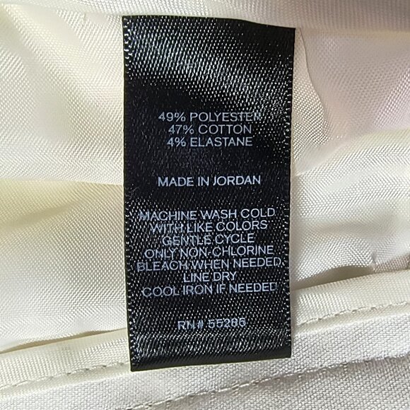 Express Columnist Ankle Mid Rise Size 00 Regular White Stretch Pants - Picture 6 of 8